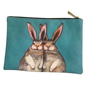 NEW Studio Oh! “Bunny Bunch” Zipper Clutch / Cosmetic Bag